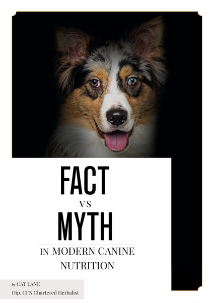 Cover to Fact vs. Myths in Modern Canine Nutrition by Cat Lane ©2026